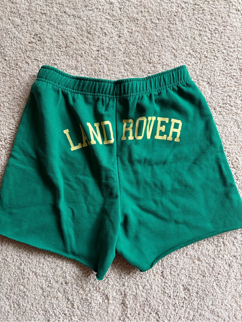 Land Rover Pacsun preppy cotton blend green raw hem shorts size medium